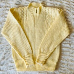 Bebe Yellow Acrylic Sweater